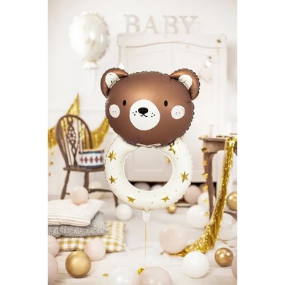 Fóliový Supershape balón Teddy hrkálka