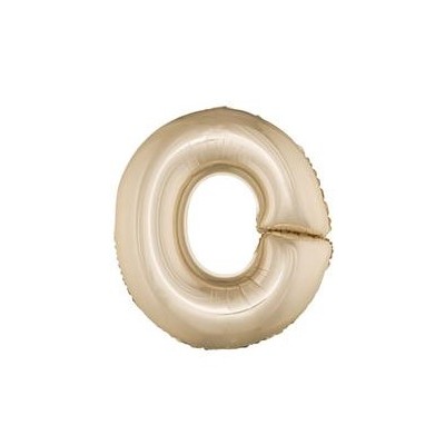 Fóliový balón písmeno O farba Champagne