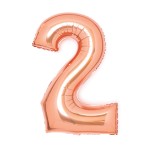 Fóliový balón 2 ružovo zlatý
