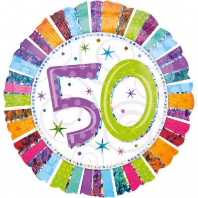 Fóliový balón ''50'' farebný