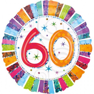 Fóliový balón ''60'' farebný