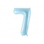 Fóliový balón 7 slabo modrá