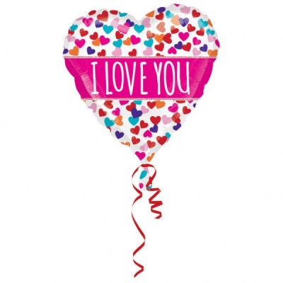 Fóliový balón srdiečkový výbuch I Love You