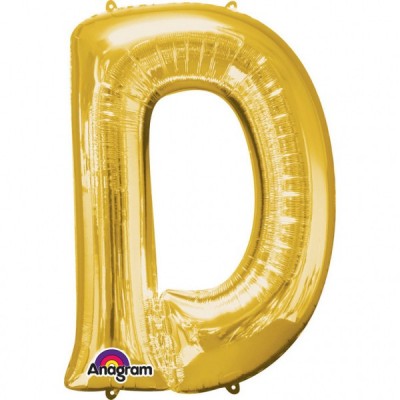 Fóliový balón D zlatý