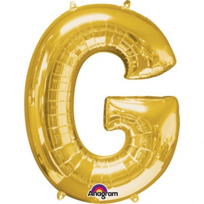 Fóliový balón "G" zlatý