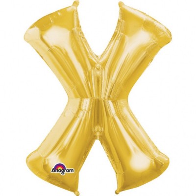 Fóliový balón "X" zlatý