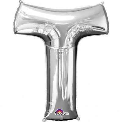 Fóliový balón “T” strieborný