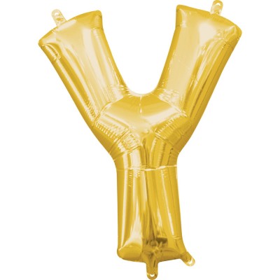 Fóliový balón Y zlatý