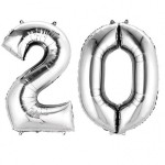 Fóliový balón 20 strieborný