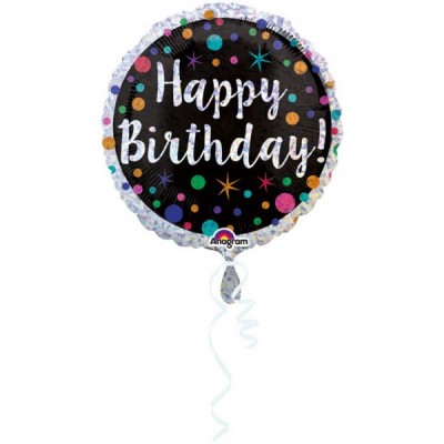 Fóliový balón bodkovaný Happy B-Day