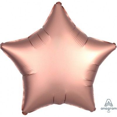 Fóliový balón Satin Luxe ružovo-medená hviezda