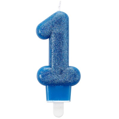 Sviečka narodeninová 1 Glitter