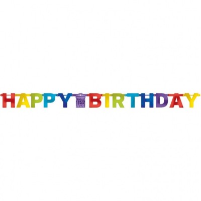 Baner Happy Birthday farebný