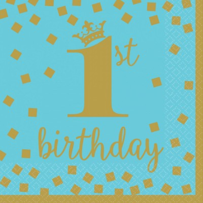 Servítky 1st Happy B-Day chlapček