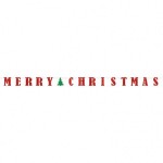 Baner písmenkový Merry Christmas