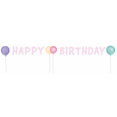 Baner Happy B-Day balónový motív