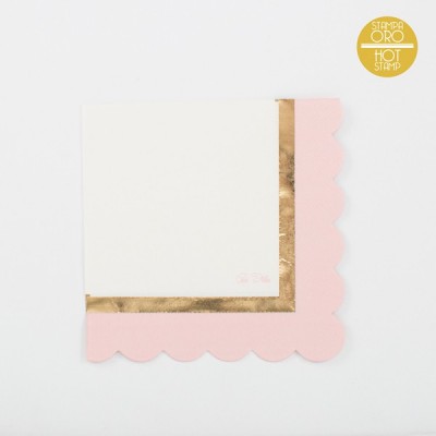 Servítky deluxe baby zlato-ružové