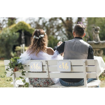 Dekorácia na svadbu Mr & Mrs