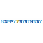 Baner Happy B-Day 1 modrý