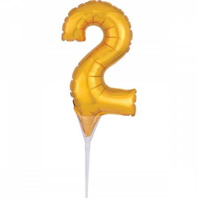 Fóliový balón dekoračné číslo na tortu “2”