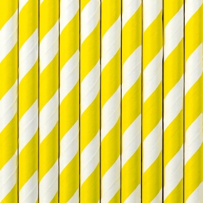Papierové slamky chevron žlté