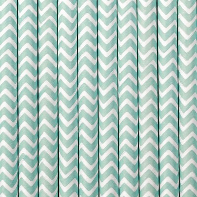 Papierové slamky chevron slabo modré