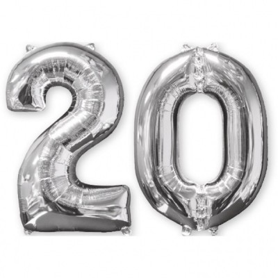 Fóliový balón 20 strieborný
