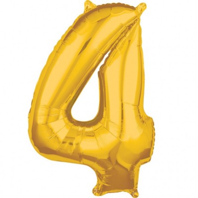 Fóliový balón 4 zlatý