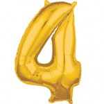 Fóliový balón 4 zlatý