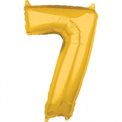 Fóliový balón 7 zlatý