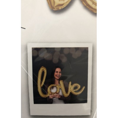 Fóliový balón LOVE zlatý