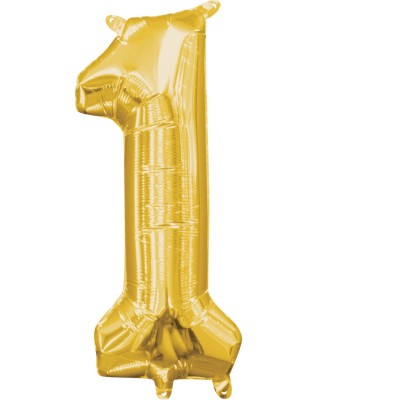 Fóliový balón 1 zlatý