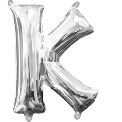 Fóliový balón K strieborný