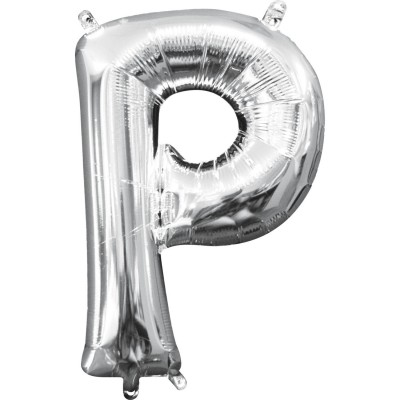 Fóliový balón “P” strieborný