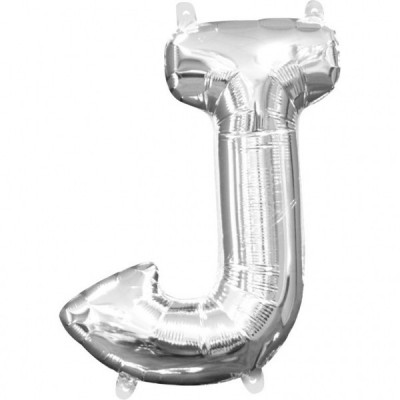 Fóliový balón J strieborný