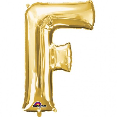 Fóliový balón F zlatý