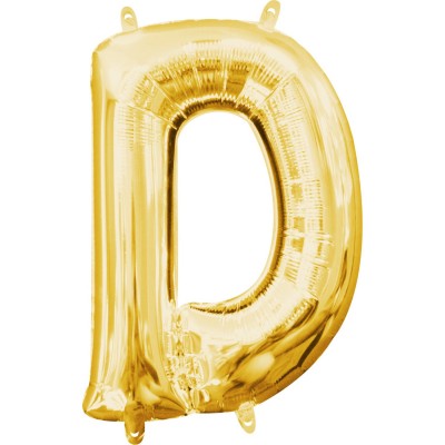 Fóliový balón D zlatý