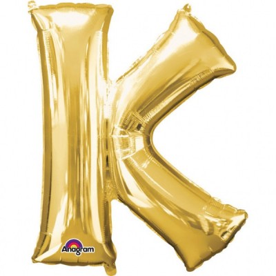 Fóliový balón K zlatý