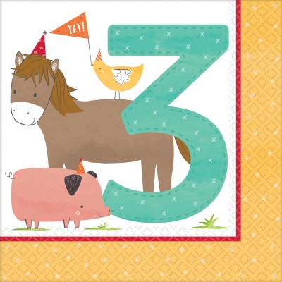 Servítky “3” Zvieratka na farme