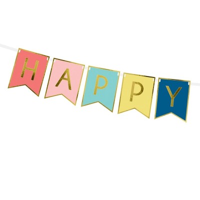 Baner Happy B-Day farebný