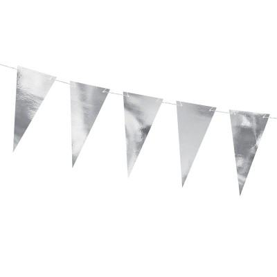 Vlajočkový banner strieborný