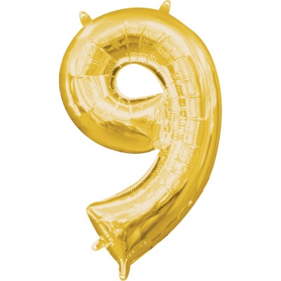 Fóliový balón 9 zlatý