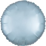Fóliový balón Satin Luxe pastelový modrý guľatý