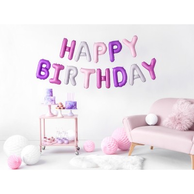 Fóliové balóny Happy Birthday mix farieb