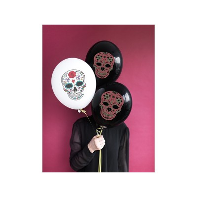 Latexové balóny Halloween los Muertos čierne