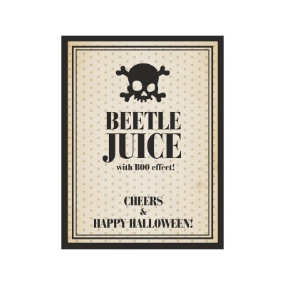 Halloween nálepky na fľašu Bettle Juice