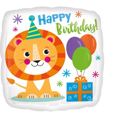 Fóliový balón Lev Happy Birthday