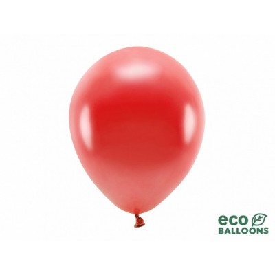 Latexové ECO Balóny metalické červené