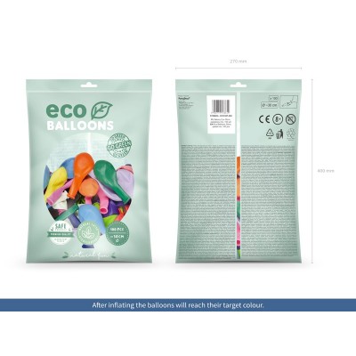 Latexové ECO balóny pastelové mix farieb