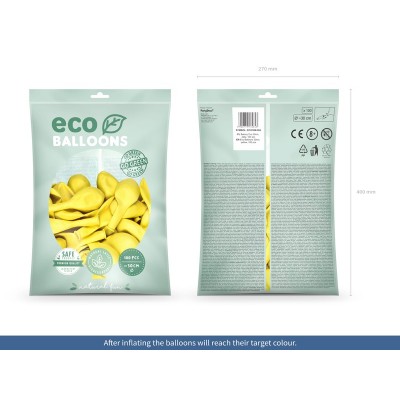 Latexové ECO Balóny metalické žlté
